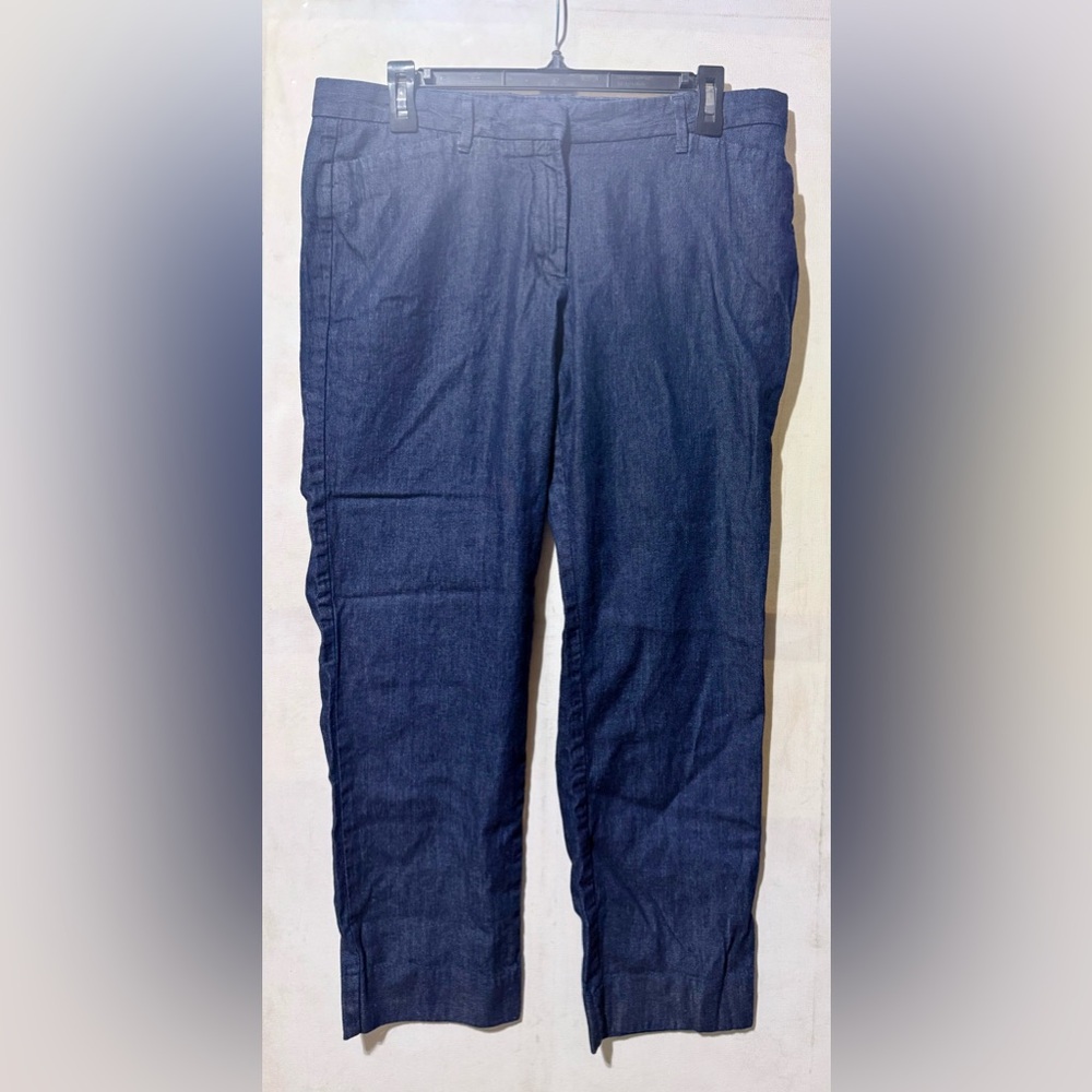 GAP Slim City Crop Jeans Size-10 Womens Stretch Denim Dark Wash Trouser Look